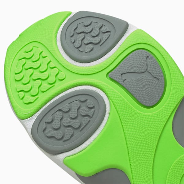 Xetic Half Life Women's Running Shoes, Puma White-Quarry-Green Glare, extralarge-IND