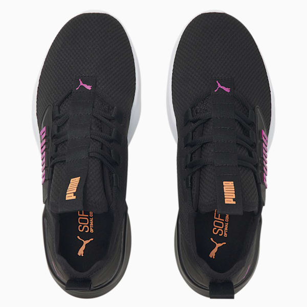 Retaliate Mesh Women's Running Shoes, Puma Black-Neon Citrus-Deep Orchid, extralarge-IND