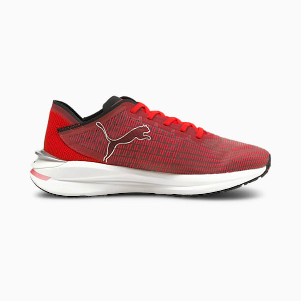 Electrify Nitro Kid's Running Shoes, Puma White-High Risk Red-Puma Black, extralarge-AUS