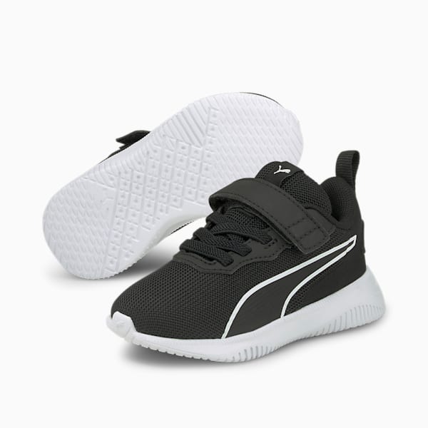 Flyer Flex AC Babies' Trainers, Puma White-Puma Black, extralarge-GBR
