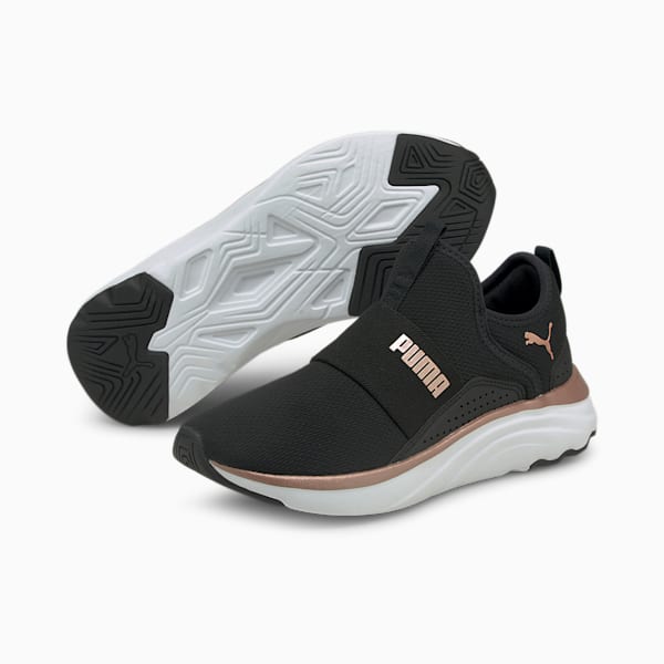 Puma slip ons gold kids hotsell