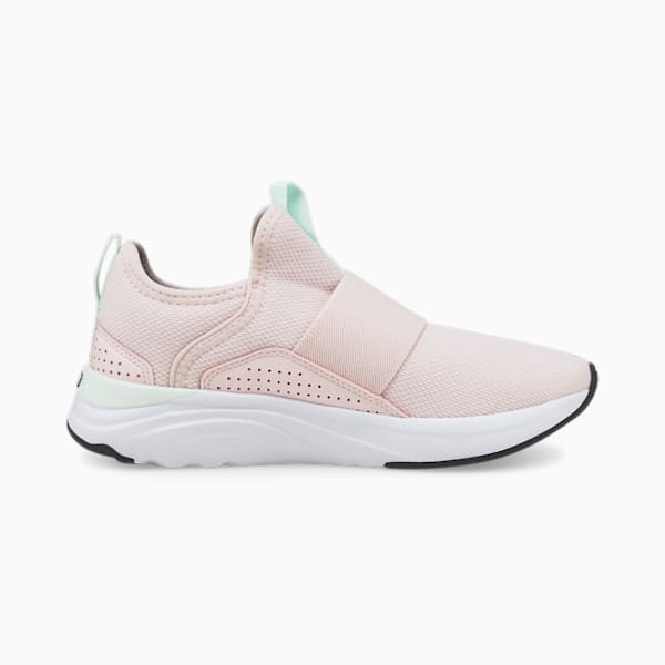 SOFTRIDE Sophia Girl's Slip-On Walking Shoes, Chalk Pink-Puma White-Soothing Sea, extralarge-IND