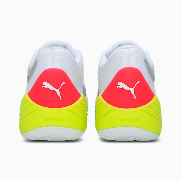 Fusion Nitro Unisex Basketball Shoes, Puma White-Eggshell Blue, extralarge-IND