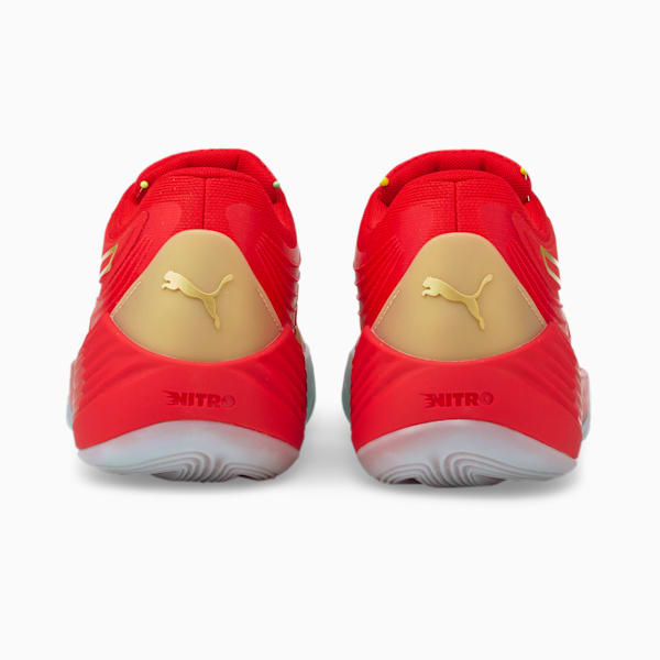 Fusion Nitro Basketball Shoes, High Risk Red-Puma Team Gold, extralarge