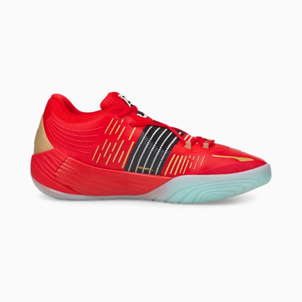 Fusion Nitro Basketball Shoes, High Risk Red-Puma Team Gold, extralarge