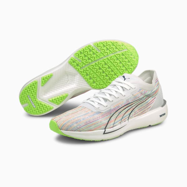 Liberate Nitro Men's Spectra Running Shoes, Puma White-Green Glare, extralarge-IND