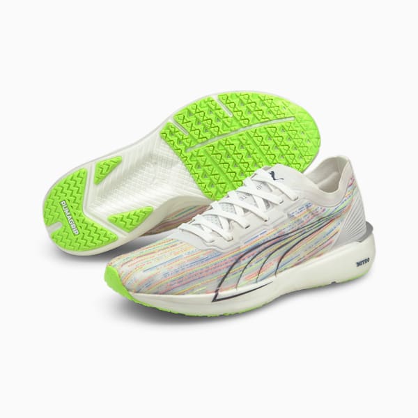 Liberate Nitro SP Women's Running Shoes, Puma White-Green Glare