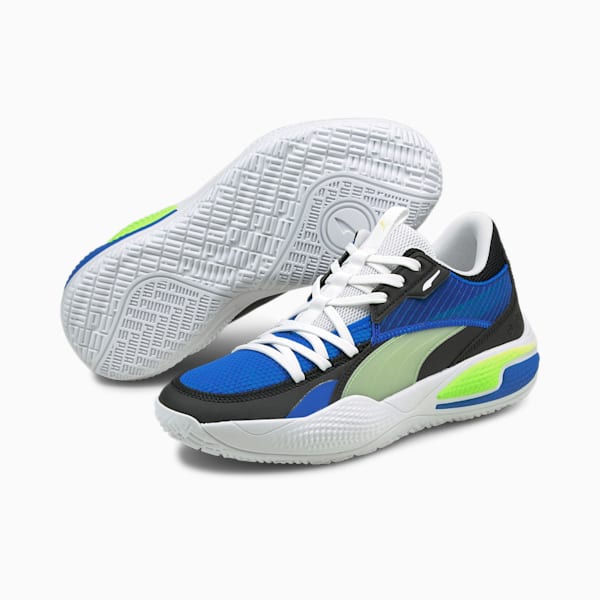 プーマ コート アンド ライダー I バスケットボール シューズ, Future Blue-Green Glare, extralarge-JPN