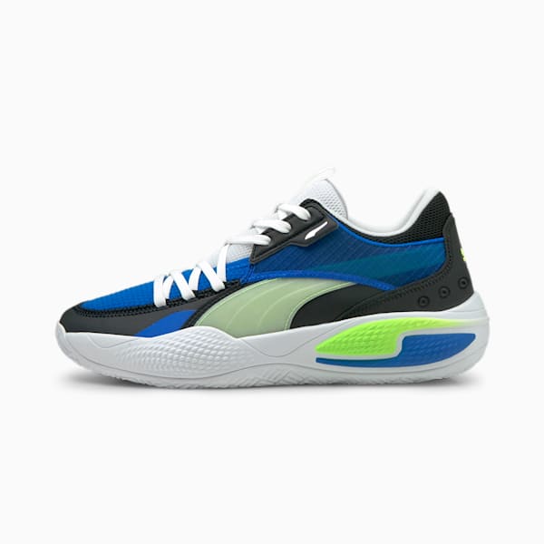 Court Rider I Basketball Shoes, Future Blue-Green Glare, extralarge