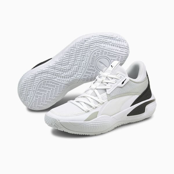 Court Rider I Basketball Shoes, Puma White-Puma Black, extralarge