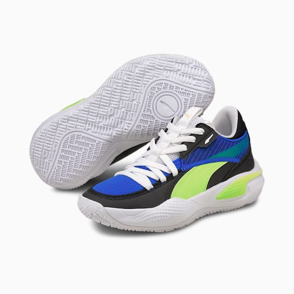 Court Rider I Basketball Sneakers Big Kids, Future Blue-Green Glare, extralarge