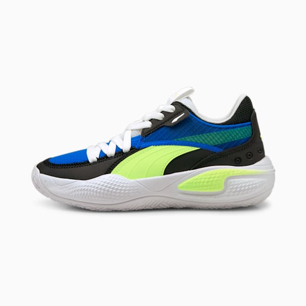 Court Rider I Basketball Sneakers Big Kids, Future Blue-Green Glare, extralarge