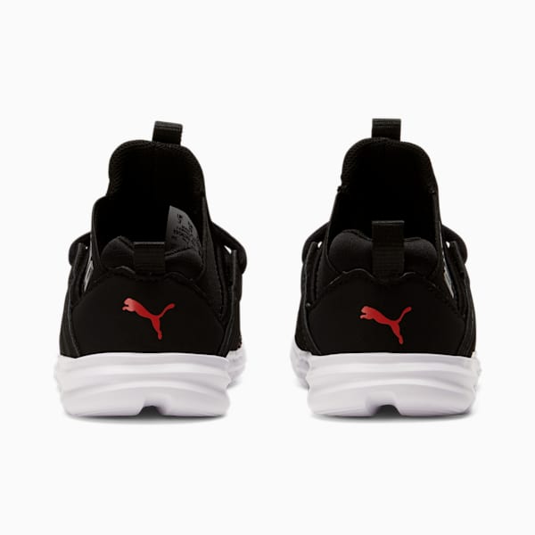 Tenis para infantes Enzo, Puma Black-CASTLEROCK-Poppy Red, extralarge