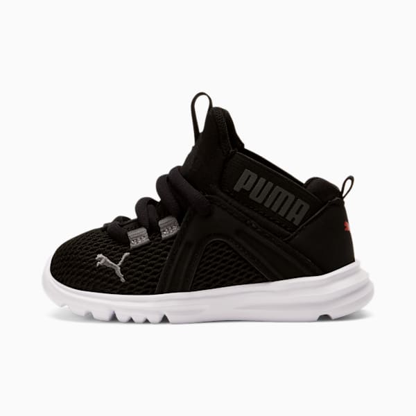 Tenis para infantes Enzo, Puma Black-CASTLEROCK-Poppy Red, extralarge