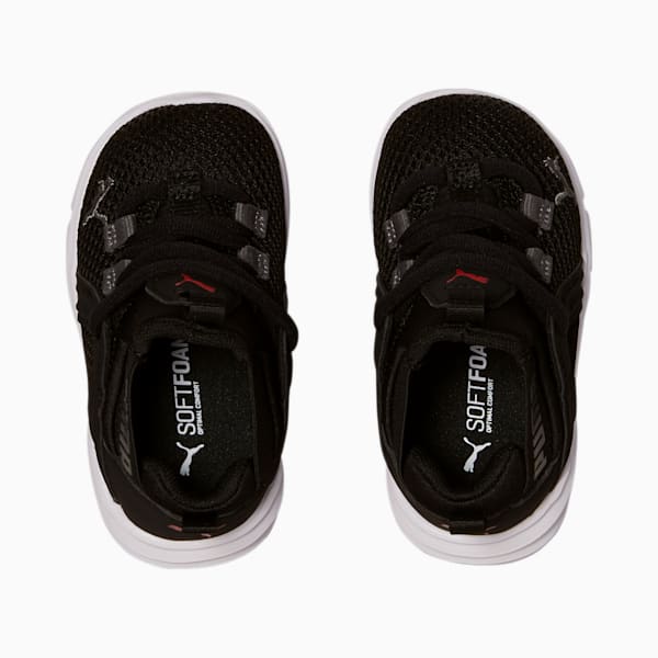 Tenis para infantes Enzo, Puma Black-CASTLEROCK-Poppy Red, extralarge
