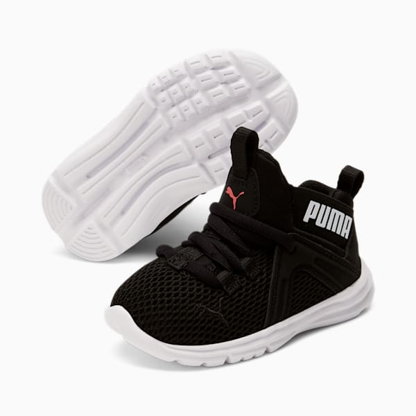 Souliers Enzo, tout-petit, Puma Black-Puma White-Sun Kissed Coral, extralarge