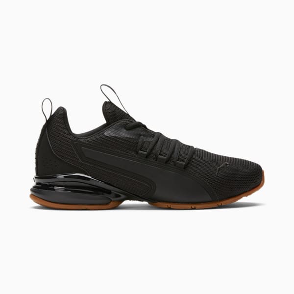 Puma axelion mesh black gold top