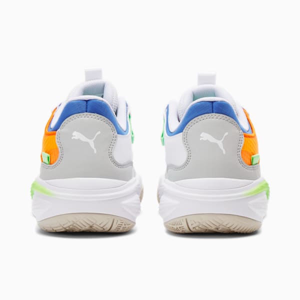 Court Rider Twofold Basketball Shoes JR, Puma White-Palace Blue, extralarge