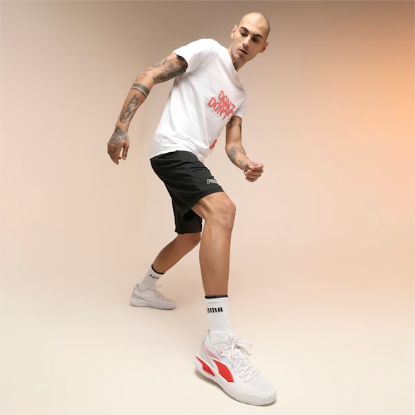 Court Rider Team Unisex Sneakers, Puma White-High Risk Red, extralarge-IND