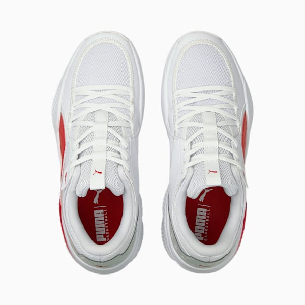 Court Rider Team Unisex Sneakers, Puma White-High Risk Red, extralarge-IND