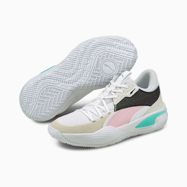 Court Rider Summer Days Basketball Shoes, Puma White-Pink Lady, extralarge