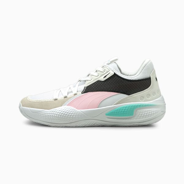 Court Rider Summer Days Basketball Shoes, Puma White-Pink Lady, extralarge