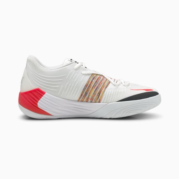 Fusion Nitro Spectra Basketball Shoes, Puma White-Sunblaze, extralarge-GBR