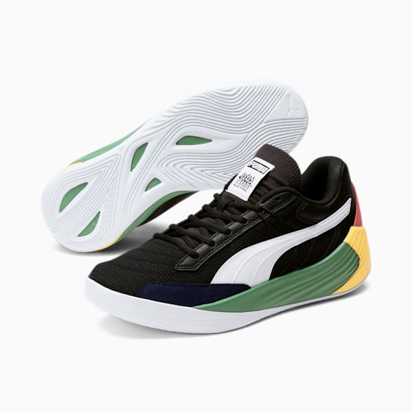 PUMA x BLACK FIVES Fusion NITRO Basketball Shoes, Puma Black-Amazon Green