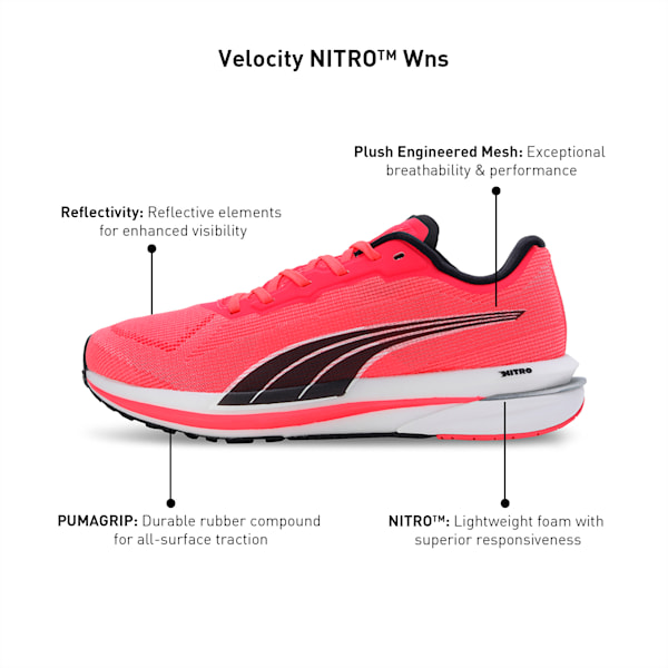 Velocity Nitro Women's Running Shoes, Sunblaze-Puma White-Puma Black, extralarge-IND