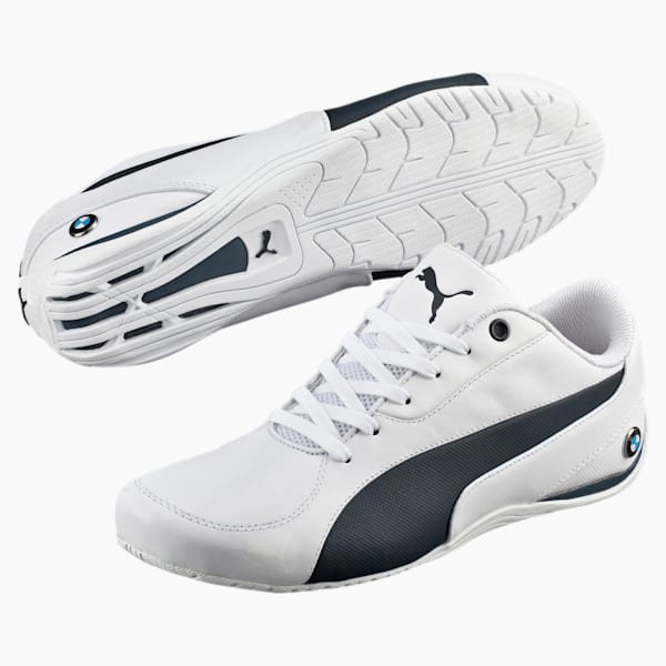 BMW M Drift Cat 5 Men's Shoes, Puma White-Team Blue, extralarge