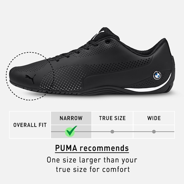 BMW Motorsport Drift Cat 5 Ultra Shoes, Puma Black-Puma White, extralarge-IND