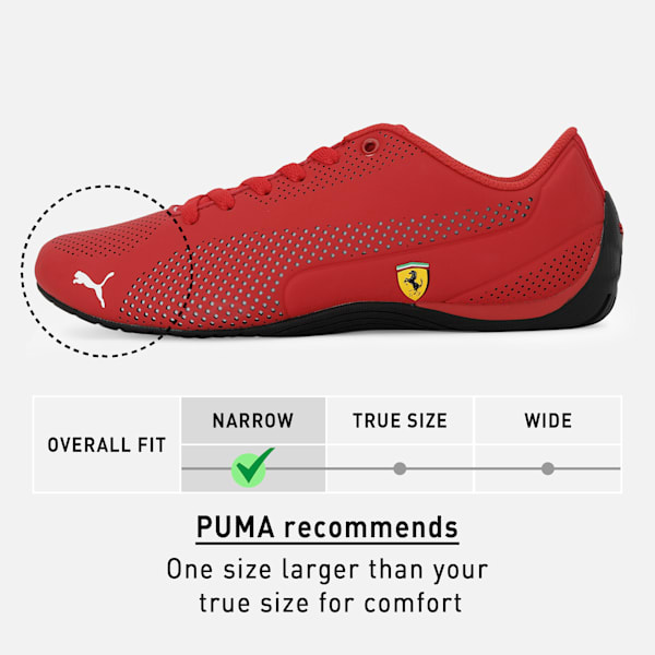 Scuderia Ferrari Drift Cat 5 Ultra Shoes, Rosso Corsa-Puma White-Puma Black, extralarge-IND