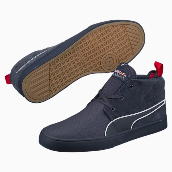 Red Bull Racing Desert Boot Vulcanized Unisex Shoes, Total Eclipse-Chinese Red, extralarge