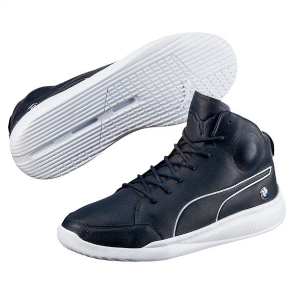BMW Motorsport Casual Mid Men's High Tops, Team Blue-Puma White, extralarge-IND