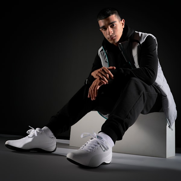 Mercedes Drift Cat Ultra Shoes, Puma White-Spectra Green-Puma Black, extralarge-IND