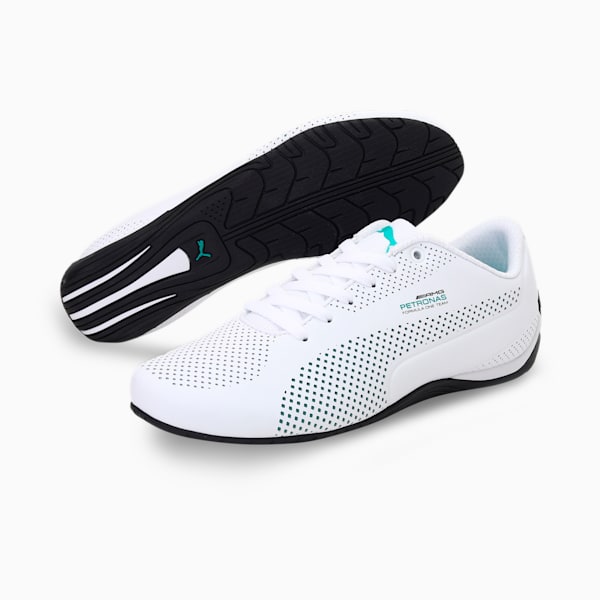 Mercedes Drift Cat Ultra Shoes, Puma White-Spectra Green-Puma Black, extralarge-IND