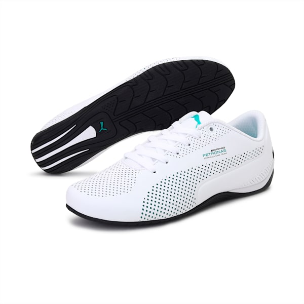 Mercedes Drift Cat ultra Unisex Shoes, Puma White-Spectra Green-Puma Black, extralarge-IND