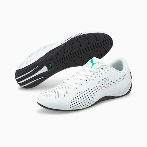 MERCEDES AMG PETRONAS Drift Cat Ultra Training Shoes, Puma White-Spectra Green-Puma Black, extralarge