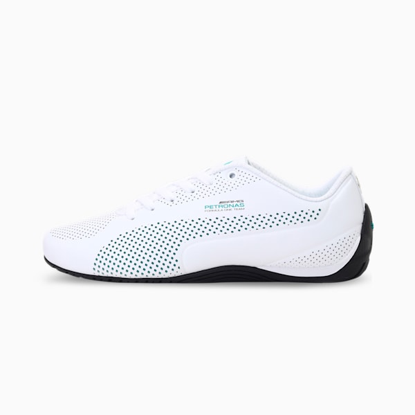 Mercedes Drift Cat Ultra Shoes, Puma White-Spectra Green-Puma Black, extralarge-IND