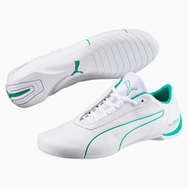 Mercedes Future Cat Unisex Shoes, Puma White-Spectra Green, extralarge-IND