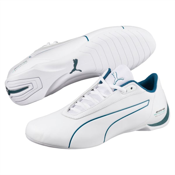 Mercedes Future Cat Unisex Shoes, Puma White-Blue Coral, extralarge-IND