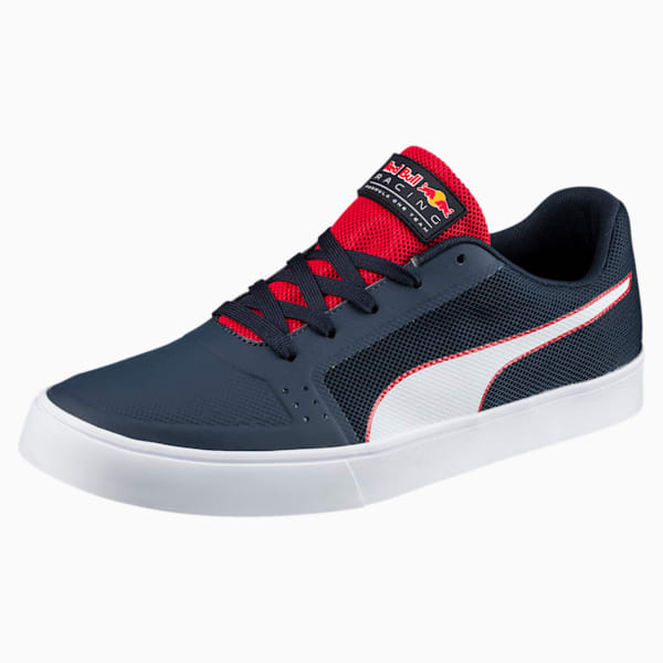 Red Bull Racing Wings Vulc Shoes, Total Eclipse-Puma White-Chinese Red, extralarge