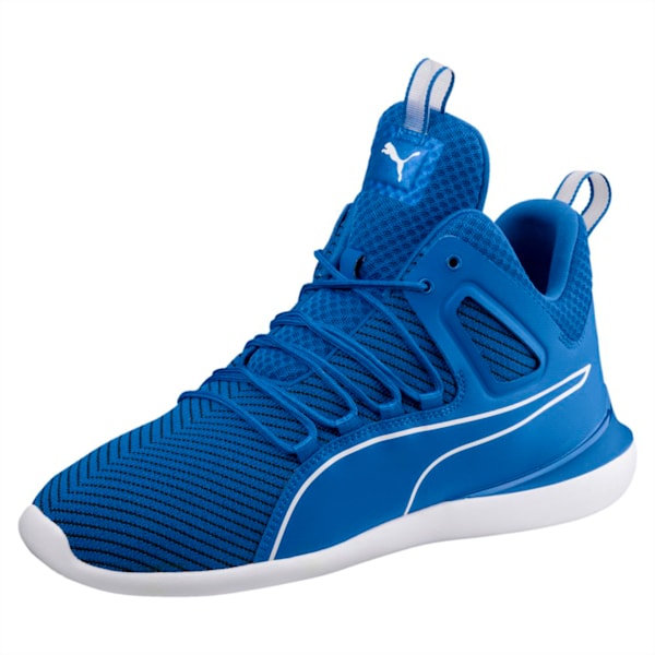 Scuderia Ferrari  Unisex Evo Cat Mid Unisex Shoes, Turkish Sea-Puma White-White, extralarge-IND