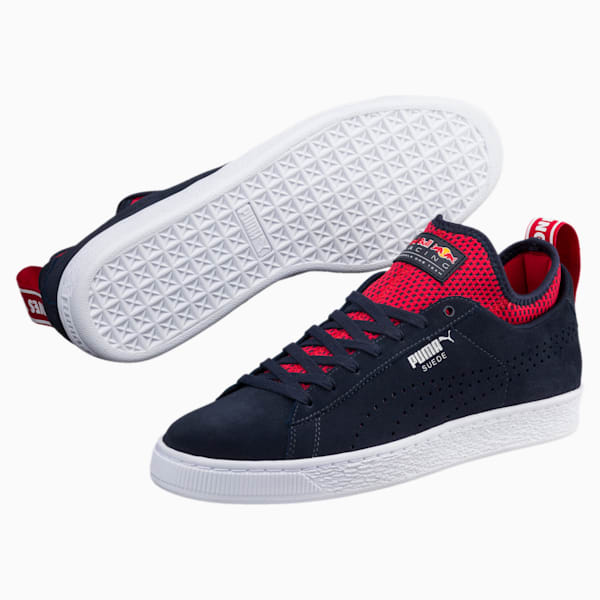 Red Bull Racing Suede Sneakers, NIGHT SKY-Freesia-Chinese Red, extralarge