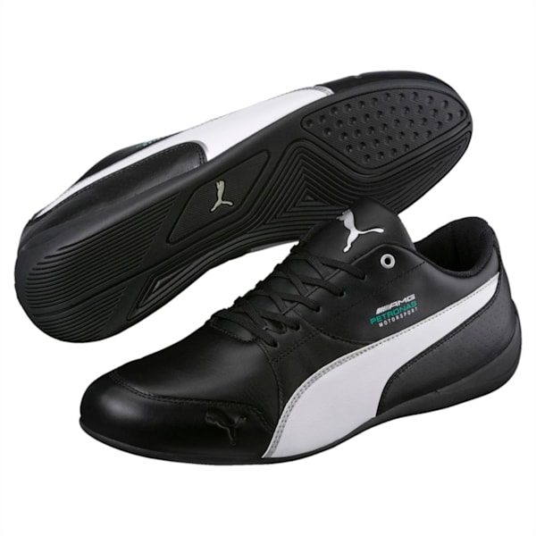 Mercedes Drift Cat 7 Unisex Shoes, Black-White-Mercedes Tm Slvr, extralarge-IND