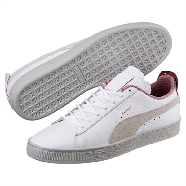 SF Basket LS Unisex Shoes, Puma White-Glacier Gray-Glacier Gray, extralarge-IND