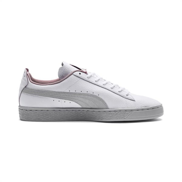 SF Basket LS Unisex Shoes, Puma White-Glacier Gray-Glacier Gray, extralarge-IND