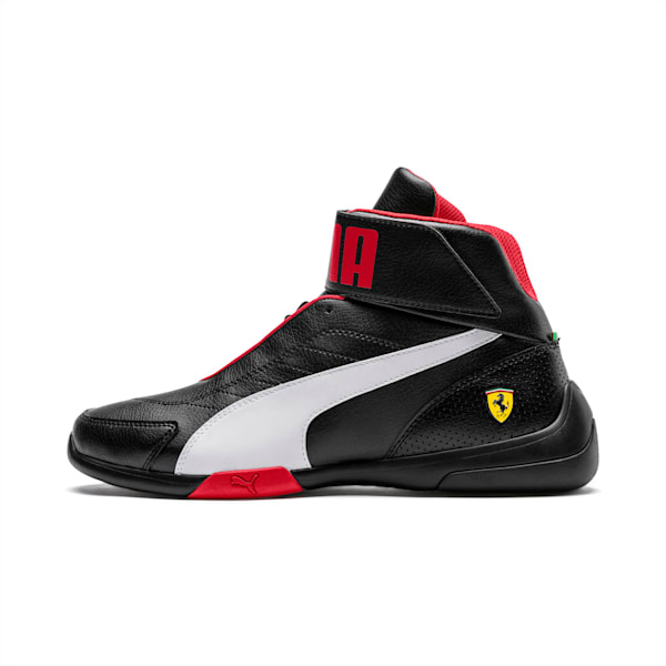 Ferrari Kart Cat Mid Men's Sneakers, Puma Black-Puma White, extralarge-IND