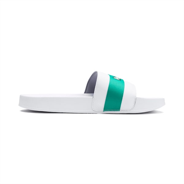 MAPM Leadcat Slides, Puma White-Spectra Green, extralarge