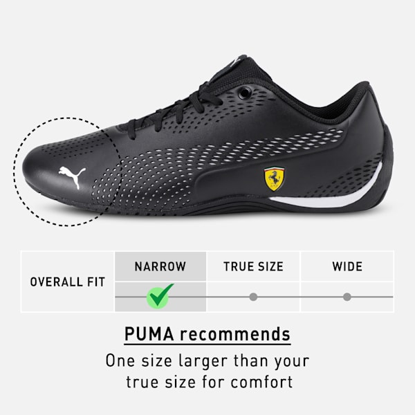 Scuderia Ferrari Drift Cat 5 Ultra II Unisex Sneakers, Puma Black-Puma White, extralarge-IND